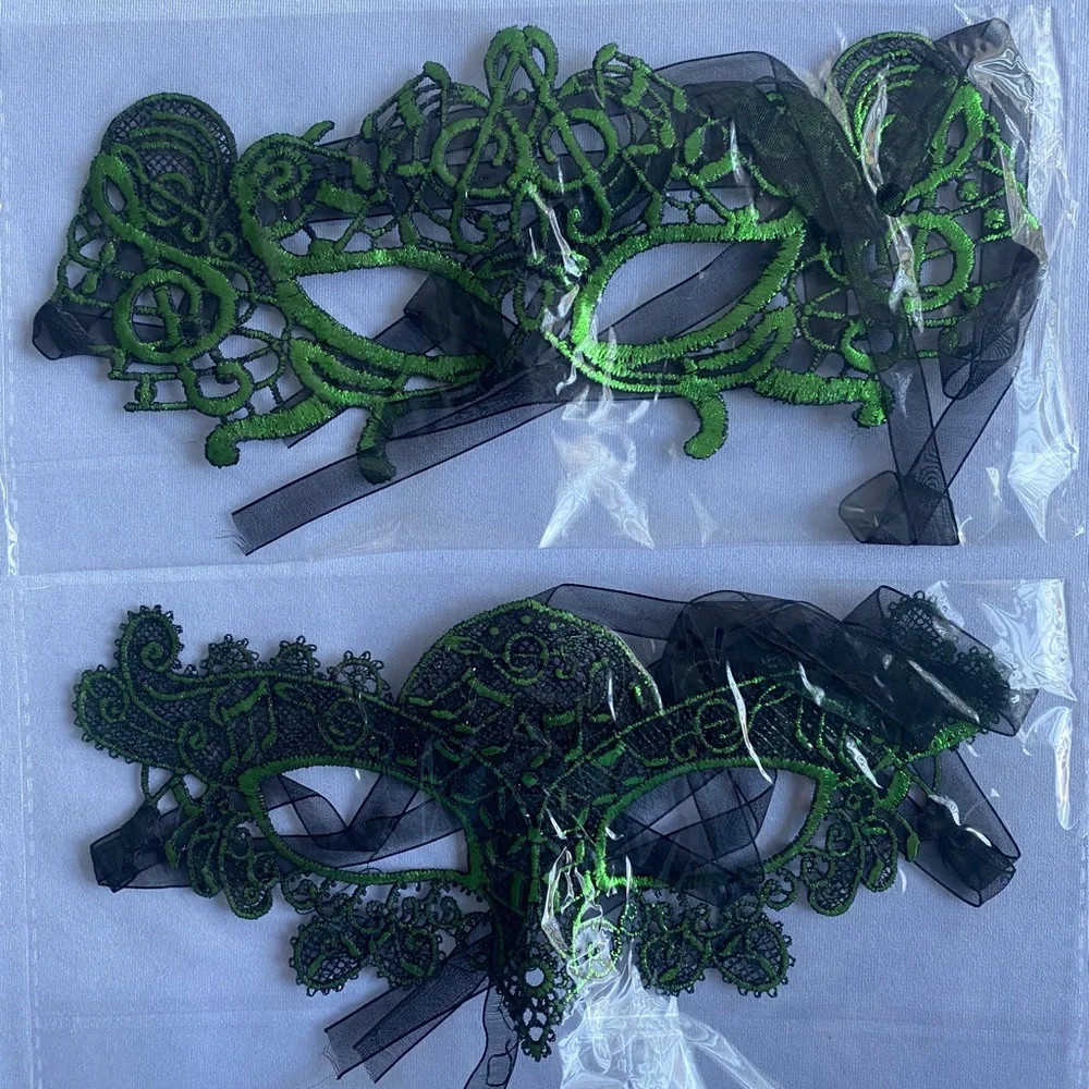5 pair‎ soft lace musical notes colorful masquerade masks
